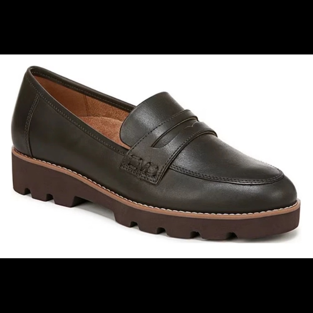 Vionic Dark Brown Leather Loafers